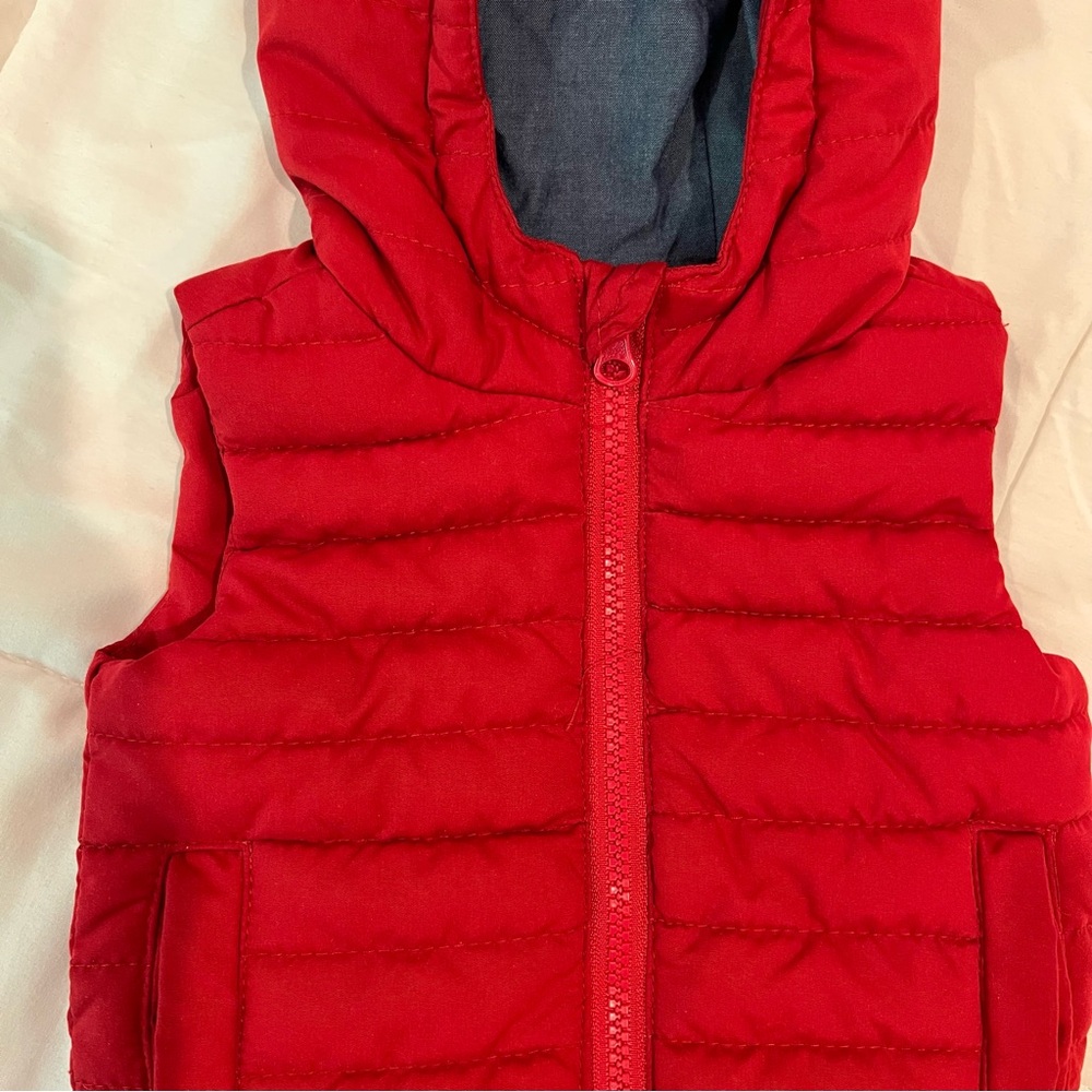 peyton & parker hooded puffer vest baby 6/9 mos‎